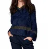 Nu Denmark Vipse Knitted Sweater In Navy In Blue