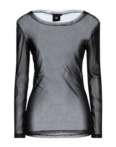 Nu Denmark Nü Denmark Woman T-shirt Black Size S Polyester, Elastane