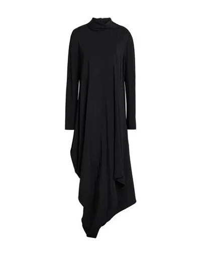 Nu London Woman Midi Dress Black Size 2 Viscose, Elastane