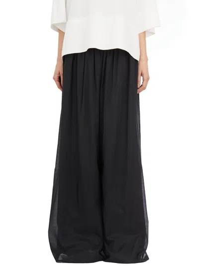 Nu Pantaloni Vita Alta In Cotone In Black