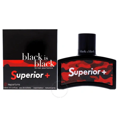 Nu Parfums Black Is Black Superior By  For Men - 3.4 oz Edt Spray In White