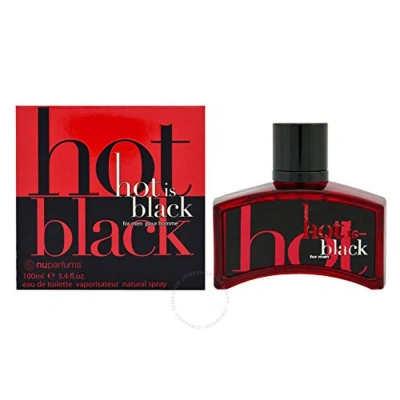 Nu Parfums Men's Hot Is Black Edt Spray 3.4 oz Fragrances 875990000954 In White