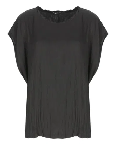 Nu Pleated Black Blouse