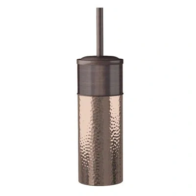 Nu Steel 16in. H Free Standing Toilet Brush And Holder In Bronze