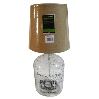 Nu Steel 21" Table Lamp In Clear;glass