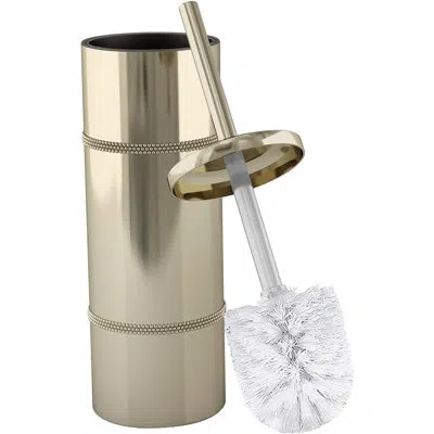 Nu Steel Compact 15.5 In. H Free Standing Toilet Brush And Holder In Gold