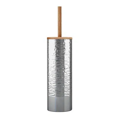 Nu Steel Compact 15.5 In. H Free Standing Toilet Brush And Holder In Shiny