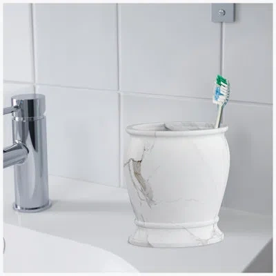 Nu Steel Compton Toothbrush Holder In Marble