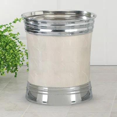 Nu Steel Fantasy 2 Gallon Waste Basket In Silver