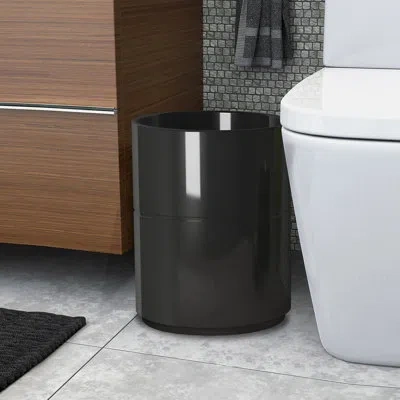Nu Steel Loft 1.5 Gallon Waste Basket In Black