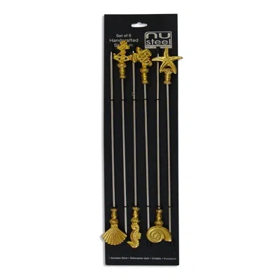 Nu Steel Skewers And Shish Kebabs In Gold