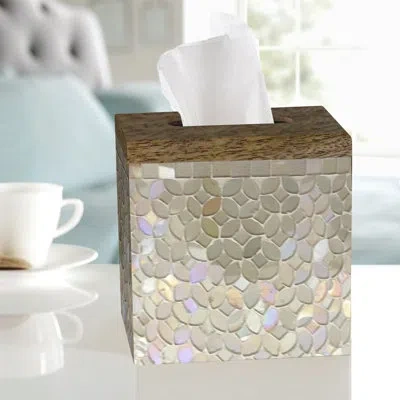 Nu Steel Trillium Tissue Box Cover In Mosaic