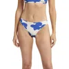 Nu Swim High Cut Bikini Bottoms In Blue/white Floral