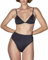 Nu Swim Super-hi Bikini Bottom In Black In Black