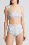 NU SWIM X LIBERTY LONDON LUCKY FLORAL PRINT BANDEAU BIKINI TOP