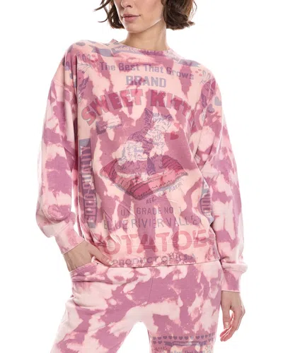 Nu Vintage Sweet Kitty Crewneck Pullover In Purple
