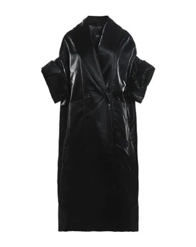 Nu Woman Overcoat & Trench Coat Black Size 2 Polyester