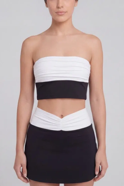 Nuaje Nuaje Isabelle Ruched Bikini Tube Top In Multi