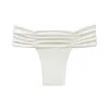Nuaje Nuaje Women's Ariel Ruched Bikini Bottom In White In White