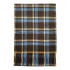 Nuaje Nuaje Women's Black / Brown / Blue Mongolian Cashmere Scarf In Midnight Plaid In Multi