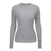 Nuaje Nuaje Women's Grey Auden Merino Wool Mock Neck Top In Gray In Grey