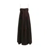 Nuaje Nuaje Isabelle Cotton Silk Mini Dress In Brown