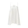 Nuaje Nuaje Women's Lily Rosette Silk Mini Dress In White In White