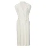 Nuaje Nuaje Women's Marlee Merino Wool Long Cardigan Vest - White In White