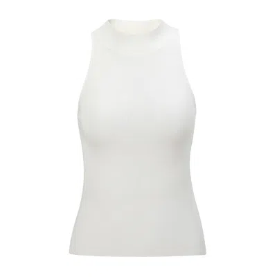 Nuaje Nuaje Women's May Halterneck Wool And Silk Knit Tank - White
