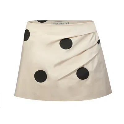 Nuaje Nuaje Women's Neutrals Eclipse Pleated Mini Skirt