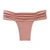 Nuaje Nuaje Women's Pink / Purple Ariel Ruched Bikini Bottom In Pink In Pink/purple