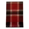 Nuaje Nuaje Women's Red / Brown Mongolian Cashmere Scarf In Russet Plaid In Red