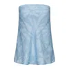 Nuaje Nuaje Women's Rhea Bias Linen Tube Top In Blue