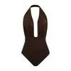 Nuaje Nuaje Women's Rosalie Ruched One-piece Swimsuit In Brown In Brown