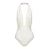 Nuaje Nuaje Women's Rosalie Ruched One-piece Swimsuit In White In White