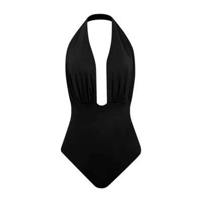 Nuaje Nuaje Women's Rosalie Ruched One-piece Swimsuit In Black