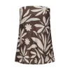 Nuaje Nuaje Women's White / Brown Rhea Bias Linen Tube Top In Brown