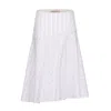 Nuaje Nuaje Women's White Lynn Flare Midi Skirt