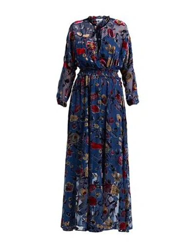 Nualy Woman Maxi Dress Navy Size 10 Viscose, Polyester