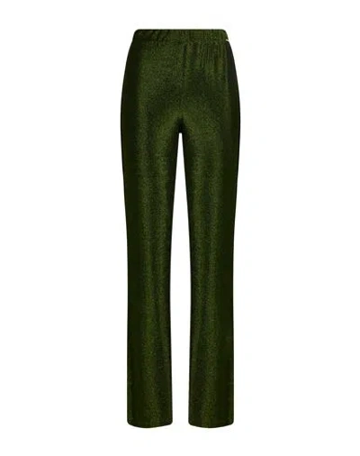 Nualy Woman Pants Green Size 10 Polyamide, Metal, Elastane