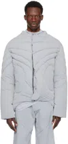 Nuba Ssense Exclusive Gray Puffer Jacket In Grey