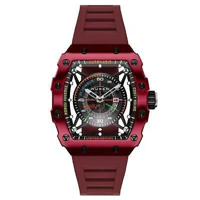 Pre-owned Nubeo Huygens Automatic Rufous Red Limited Edition