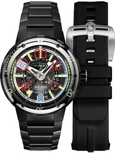 Pre-owned Nubeo Nb-6090-22 Mens Watch Mariner 9 Automatic Limited Edition 50mm 5atm