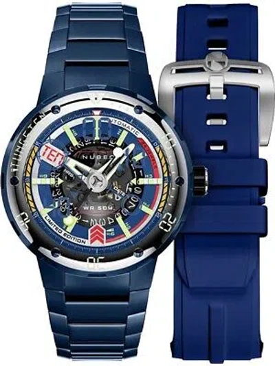 Pre-owned Nubeo Nb-6090-33 Mens Watch Mariner 9 Automatic Limited Edition 50mm 5atm