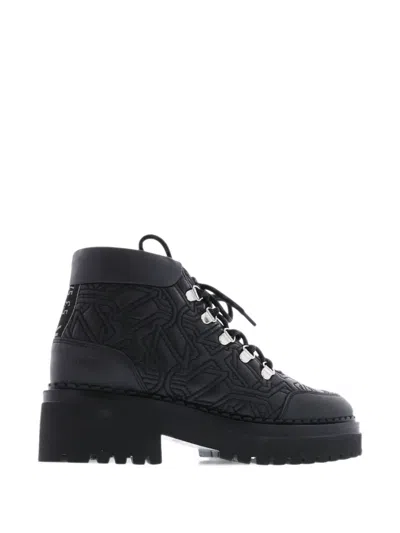 Nubikk Fae Stella Quilted Leather Ankle Boots In Black