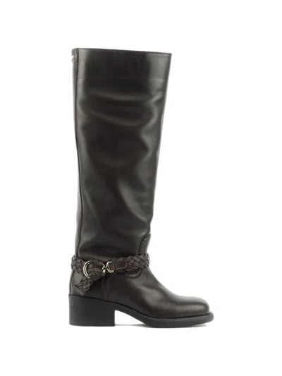 Nubikk Lizzy Lynn Braided-strap Boots In Black