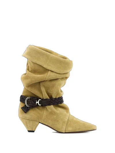 Nubikk Sally Lynn Slouchy Ankle Boots In Nude