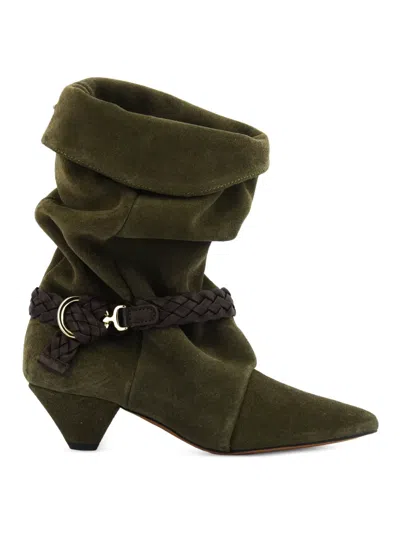 Nubikk Sally Lynn Suede Ankle Boots In Green