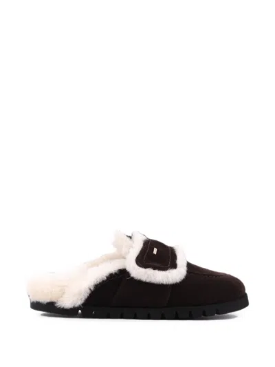 Nubikk Teddy Furry Slip-on Slippers In Blue