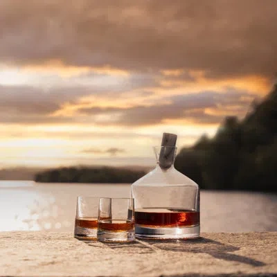 Nude Alba 3 Piece Whiskey Decanter Set In Clear
